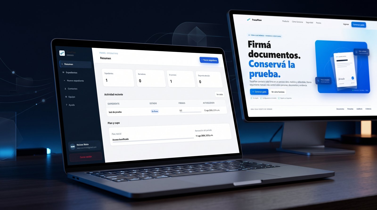 TrazaFlow — Plataforma de firma electrónica y trazabilidad documental